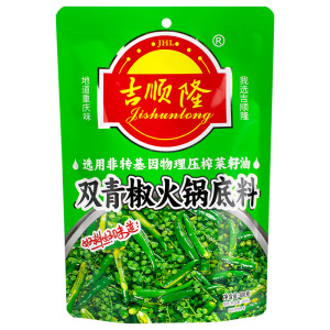 吉顺隆双青椒火锅底料300g*2袋