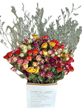 玫瑰干花花束装饰摆件送女友