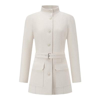 HAI STUDIO秋冬 【白月光】女士羊毛廓形短大衣 立领羊毛呢外套