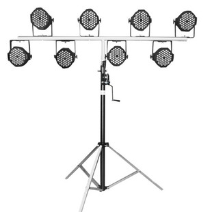 光束摇头灯支架 4米手摇灯光架 帕灯支架 双层架四脚舞台灯光设备