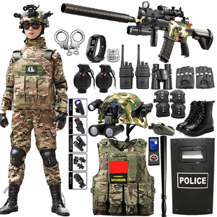 儿童玩具枪男孩仿真军装夏短袖迷彩特种兵三级甲夏令营真人CS装备