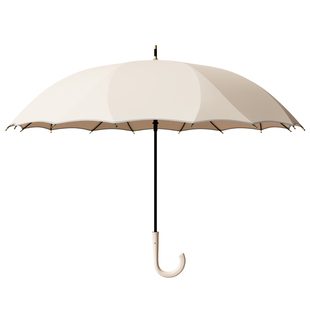 一片式雨伞长柄女生高颜值自动暴雨专用大号加固加厚结实抗风ins