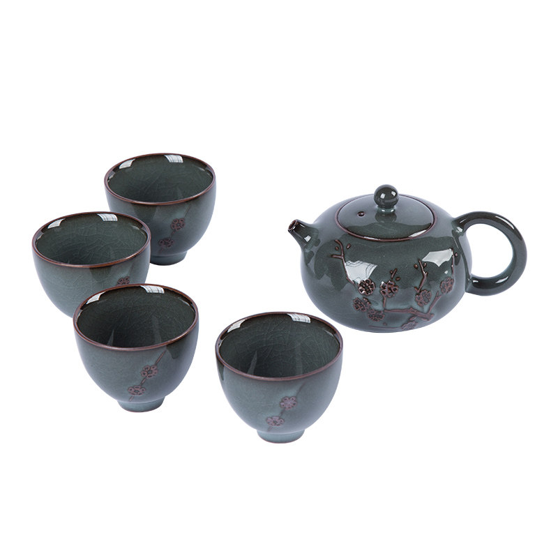 【正品认证】冰裂纹功夫茶具套装
