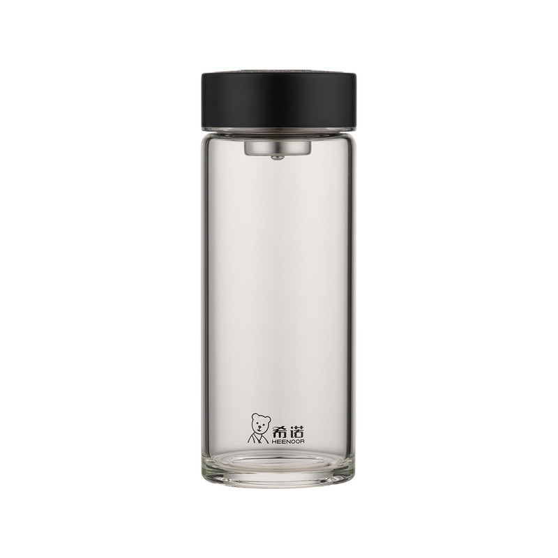 希诺单层茶水分离大容量玻璃杯