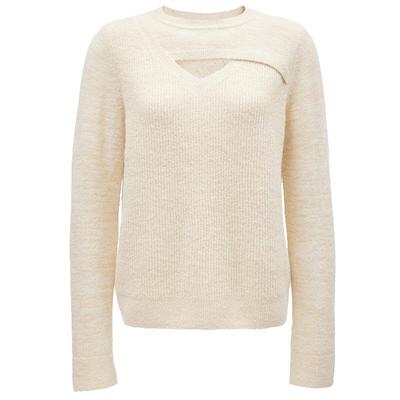 ONLY纯色螺纹长袖毛衣针织衫