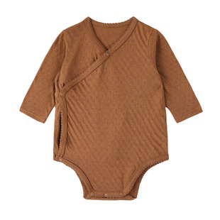 Oakmont婴儿包屁衣新生儿衣服纯棉宝宝连体衣春装小月龄镂空爬服