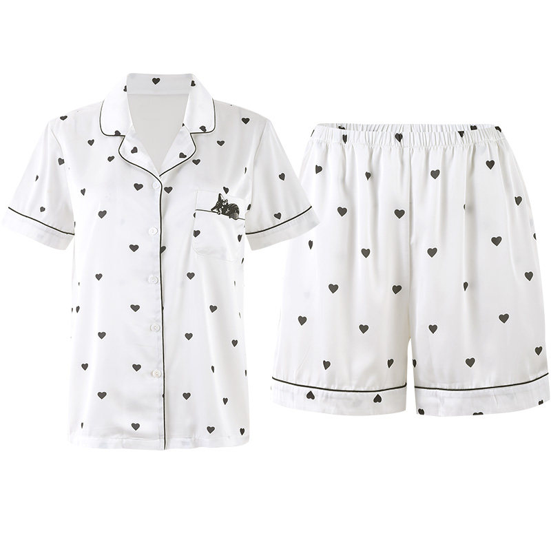 MYBODY商场同款睡衣套装女新款宽松可外穿家居服短袖短裤家居服