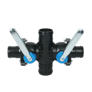 农用微喷带水带快速接头三通四通球阀阀门防沙开关大流量一体四通