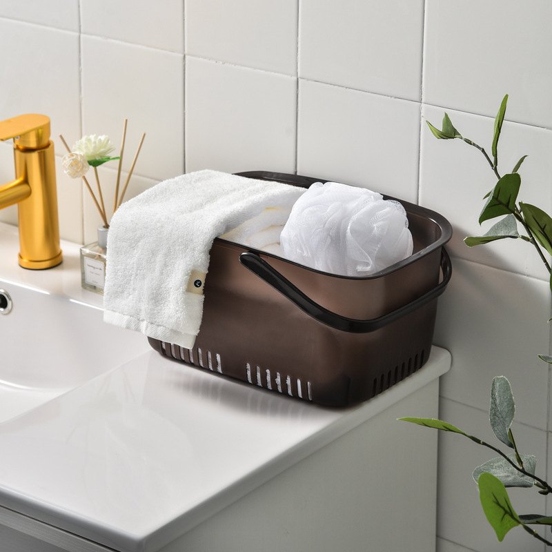 浴室手提洗澡篮塑料宿舍式收纳号筐沐浴洗漱篮宿舍用品篮大韩洗浴