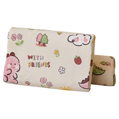 【加绒加厚】儿童牛奶绒乳胶枕套