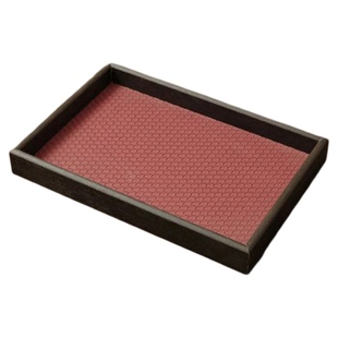 复古长方形桌面首饰木质首饰盒托盘珠宝戒指项链展示收纳饰品道具