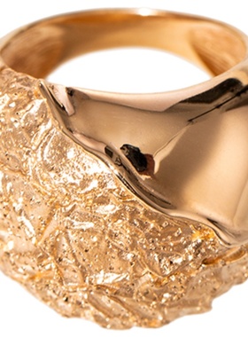 意大利小众设计风18K镀金戒指女