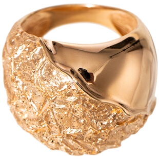 JOYSTONE意大利糖纸戒指小众设计师 18k镀金欧美指环复古优雅简约