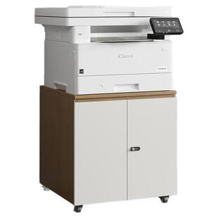 木质打印机柜子工作台复印机底座柜带锁放置柜a4落地移动矮柜