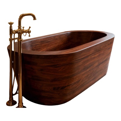胡桃木实木浴缸泡澡木桶