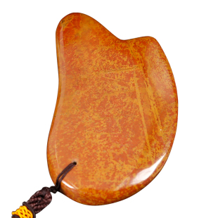 泗水红砭石刮痧板面部脸部美容官方旗舰店大号加厚刮脸全身通用