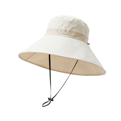 超大可翻折帽檐防晒渔夫帽女夏季