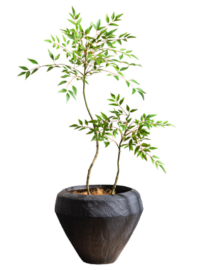侘寂风镁泥花盆客厅绿植种植花器