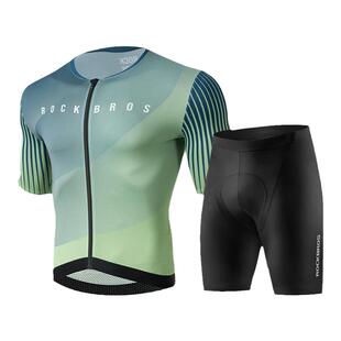 洛克兄弟骑行服套装男女士夏季短袖上衣自行车山地车公路车运动服