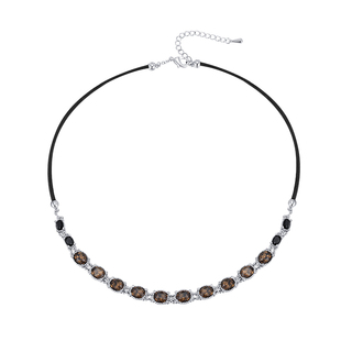 伊泰莲娜宴会小礼服项链星辉斑斓高级感锁骨链气质精致仿皮绳短链