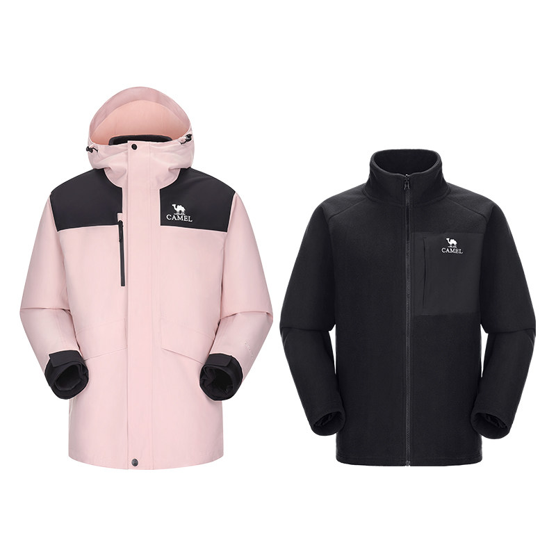骆驼冲锋衣男三合一可拆卸登山服