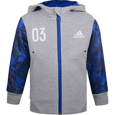 阿迪达斯小童时尚连帽运动外套