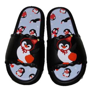 细细条 趣味可爱小企鹅拖鞋女夏季外穿防滑厚底居家eva凉拖沙滩鞋