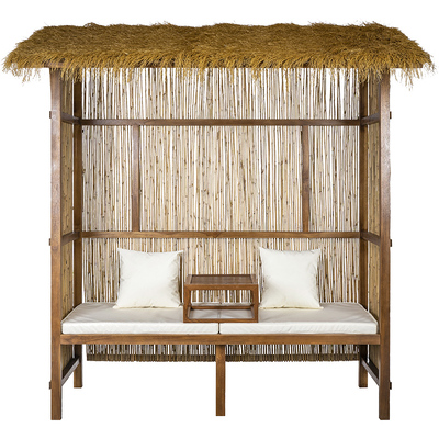 匠心坊中式全柚木户外复古茶亭