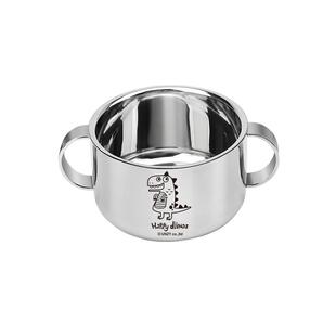 韩国小学生汤碗316不锈钢儿童碗带手柄宝宝吃饭专用饭碗辅食碗男