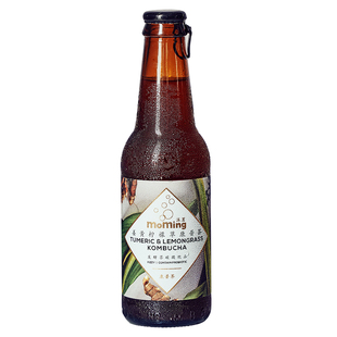 姜黄柠檬草康普茶Kombucha低糖0脂0咖啡因益生菌沫茗发酵茶230ml