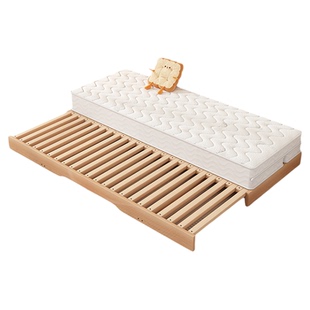 榉木蒙氏儿童地台床男女孩卧室儿童房无床头榻榻米可定制伸缩实木