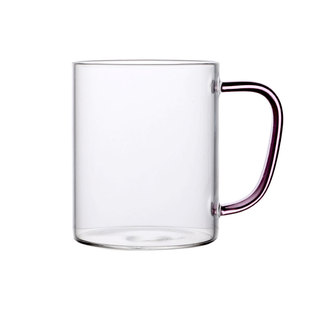 富光玻璃杯带把手耐热透明泡茶杯子家庭水杯家用茶具套装待客杯