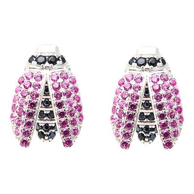 925银甲虫耳钉 昆虫耳饰 VIXTORM 纯银锆石精致手工 百搭Kepri