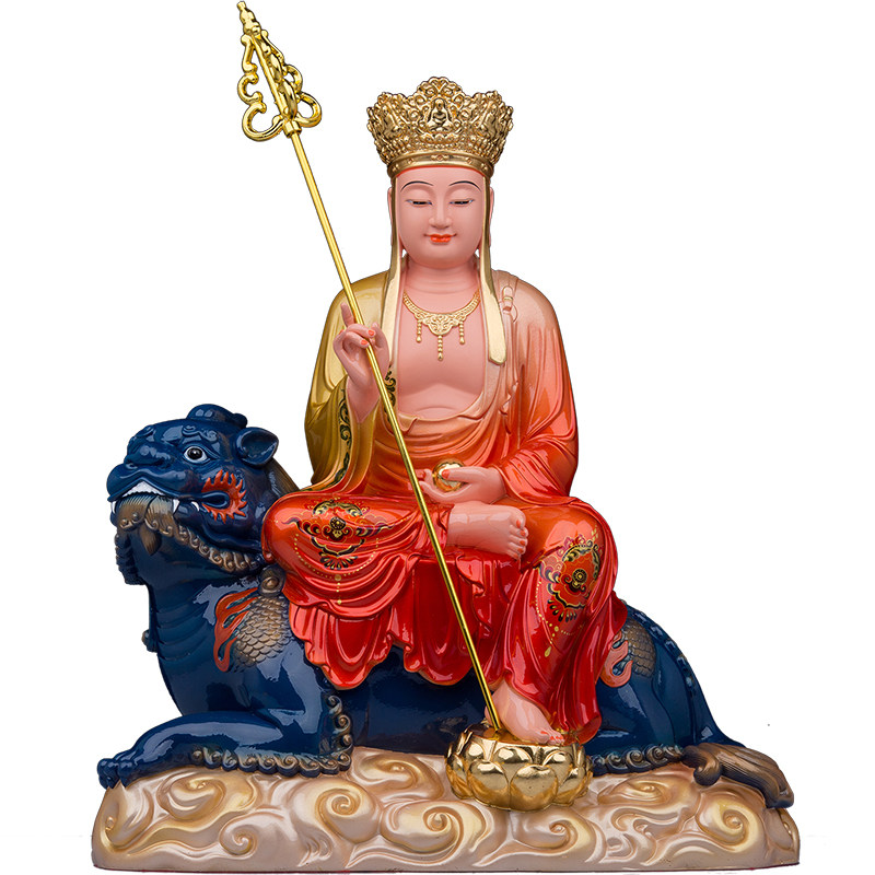 地藏王菩萨骑谛听树脂佛像供奉