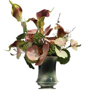 花小只 原创艺术软装小花艺茂春 餐厅餐桌洽谈桌摆件花艺桌花组合