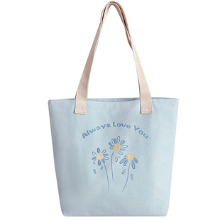 帆布包女大容量2025新款单肩斜挎手提布袋初中学生上课托特包上班