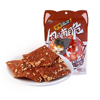 三只松鼠坚果肉脯脆100g休闲零食
