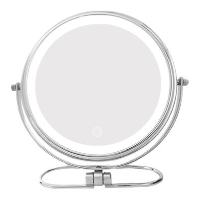 双面带灯梳妆镜放大挑黑头可折叠