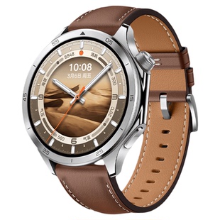适用于oppo watch x3x2手表表带牛皮x2mini柔软真皮明线金属扣4pro头层牛皮一加手表2通用22/18mm商务轻奢
