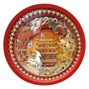 敦煌文创立体纸雕灯磁吸冰箱贴新款莫高窟创意纪念品博物馆礼物