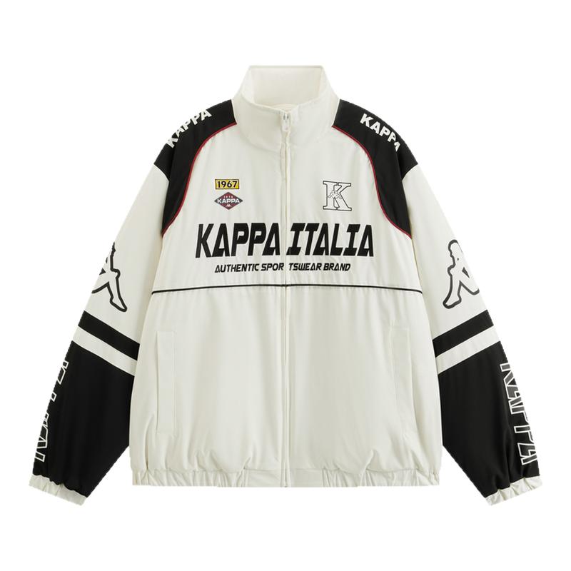 Kappa卡帕背靠背运动立领夹克男女2026新款复古棒球风棉服外套潮