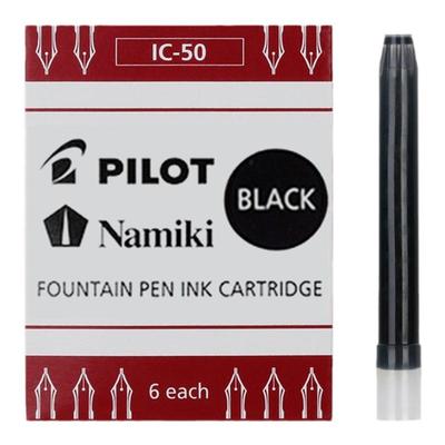 日本Pilot百乐钢笔墨囊IC-50贵妃笑脸78G/88G微笑非碳素一次性中学生黑红蓝色平行元气墨水便携可换墨胆78g+