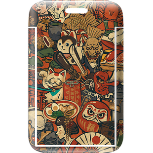 【满月杂货铺】日系浮世绘饭卡卡套滑盖式饭卡门禁卡NFC公交卡套