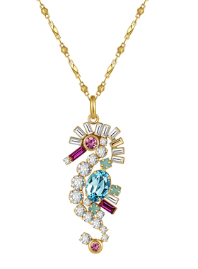 伊泰莲娜合金仿水晶动物女毛衣链