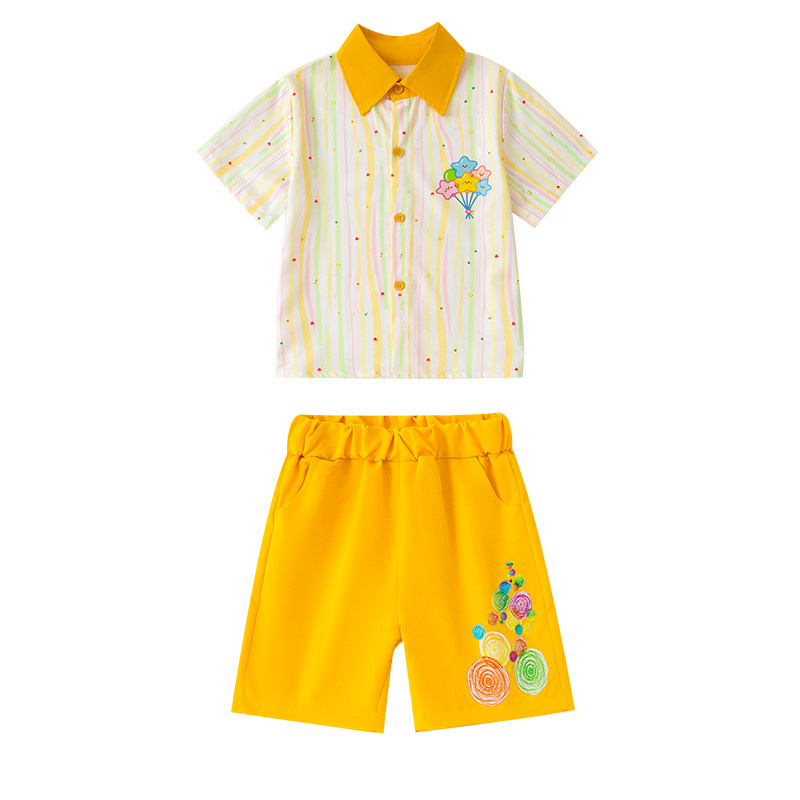 儿童六一表演服装幼儿园黄色小花