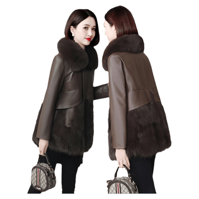 海宁真皮皮衣羽绒服女小个子修身