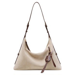 unifine新款璞行hobo旅行大容量单肩斜挎包麂皮绒面包包通勤女包