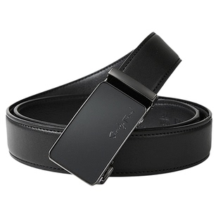 HLA/海澜之家纯色皮带2026新款自动扣合金扣头商务绅士纯色腰带男