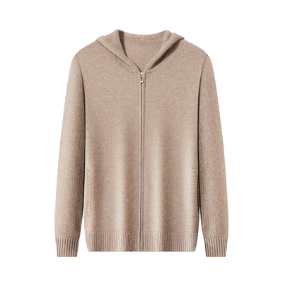 春竹100%山羊绒针织羊绒开衫