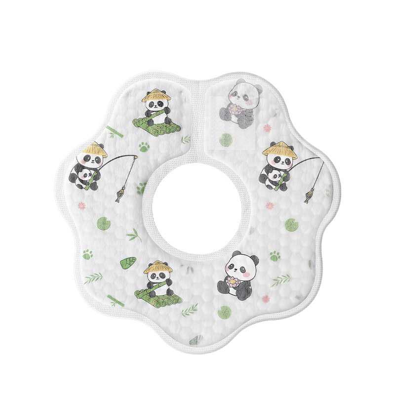 英童时代一次性蚕丝口水巾婴儿宝宝围嘴瞬吸不反渗7A抗菌